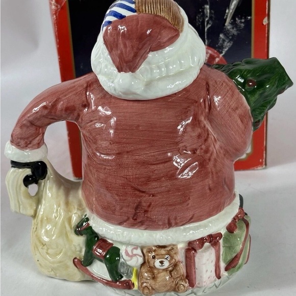 Vintage Santa Claus World Bazaars Inc Teapot Ceramic Teapot VTG Christmas Décor - Picture 6 of 6